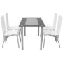 Voir la diapositive 2 : VIDAXL Jeu de salle a manger 5 pcs Blanc