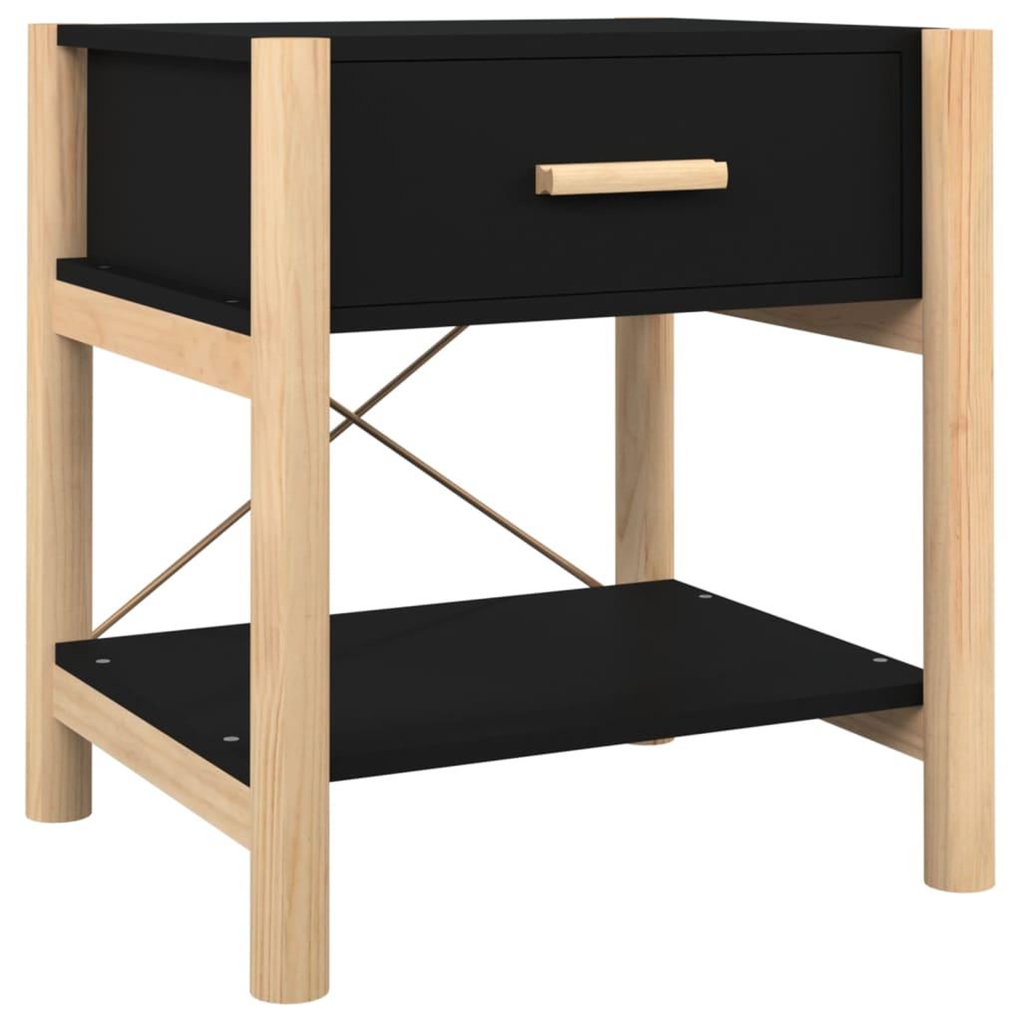 Voir la diapositive 5 : VIDAXL Tables de chevet 2 pcs Noir 42x38x45 cm Bois d'ingenierie