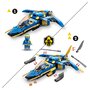 LEGO Ninjago 71784 Le Jet Supersonique de Jay &ndash; Évolution, Jouet de Ninja Évolutif, Construction Avion