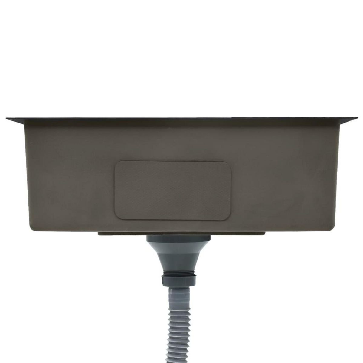 VIDAXL Evier de cuisine fait a la main Noir Acier inoxydable