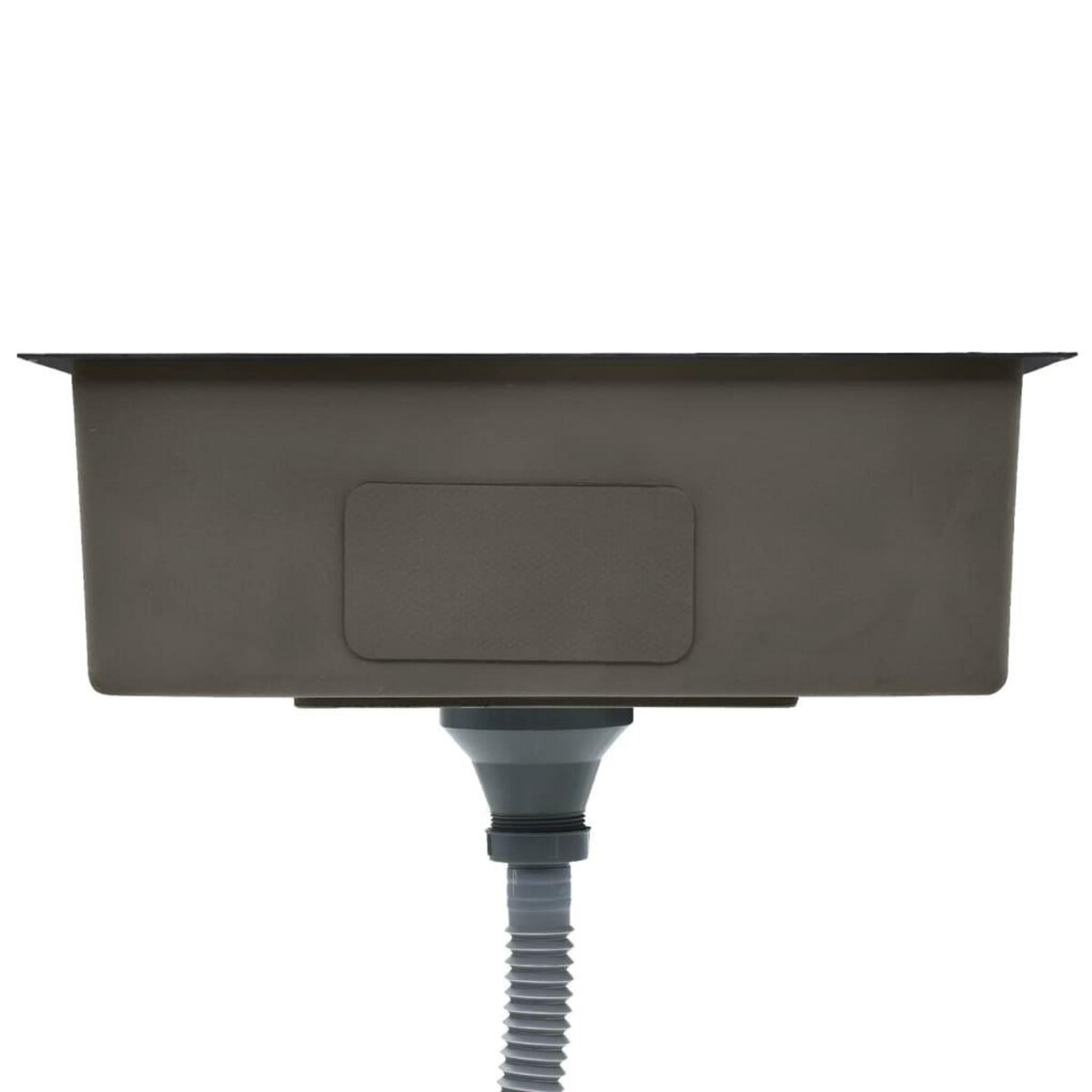 VIDAXL Evier de cuisine fait a la main Noir Acier inoxydable