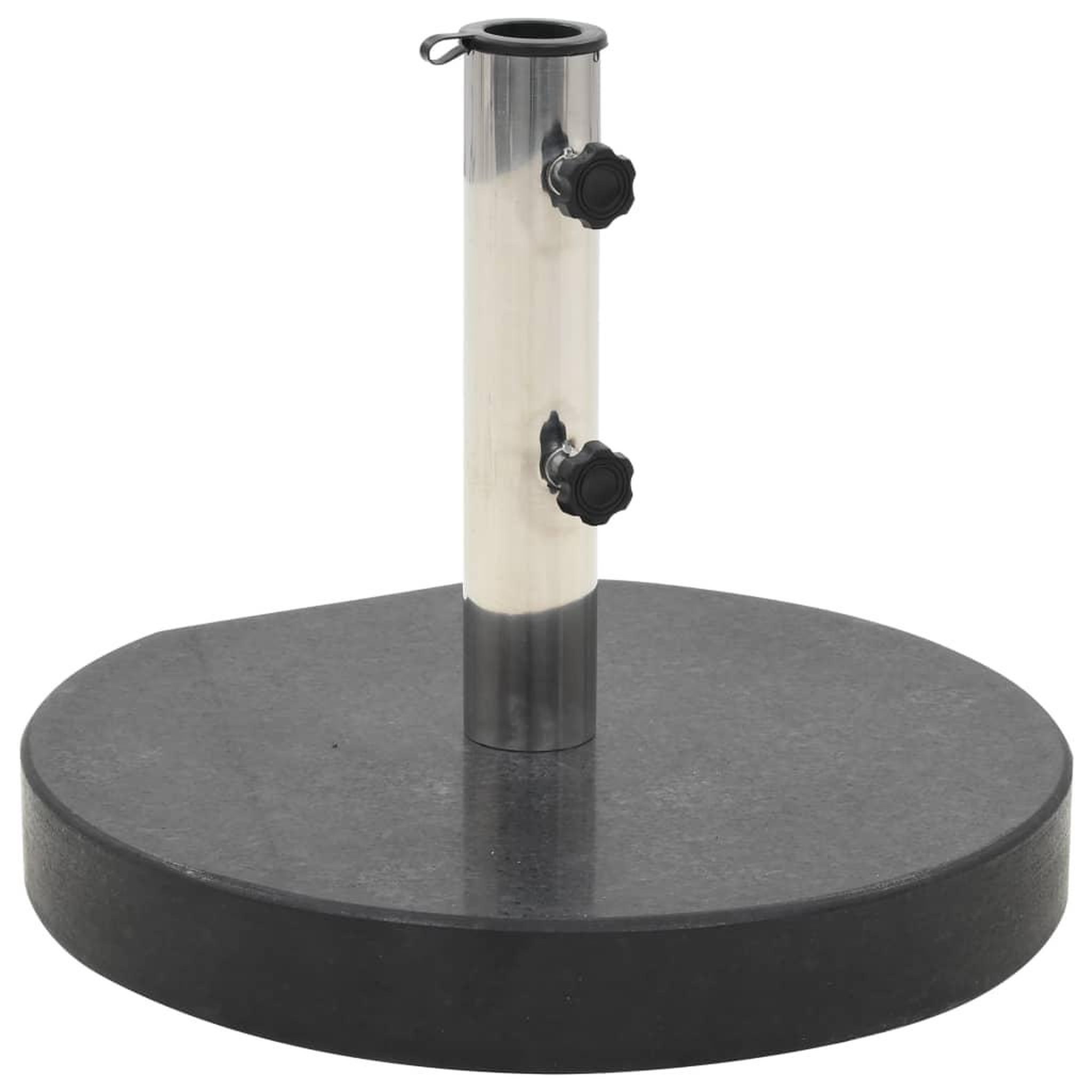 Voir la diapositive 1 : VIDAXL Socle de parasol Granite 28,5 kg Rond Noir
