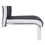 Voir la diapositive 4 : IDIMEX Lot de 4 chaises de salle à manger ou cuisine ALBA avec assise rembourrée et piètement chromé, revêtement en tissu noir et blanc