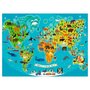 Voir la diapositive 2 : RAVENSBURGER Puzzle 150 pièces XXL - La carte du monde des animaux