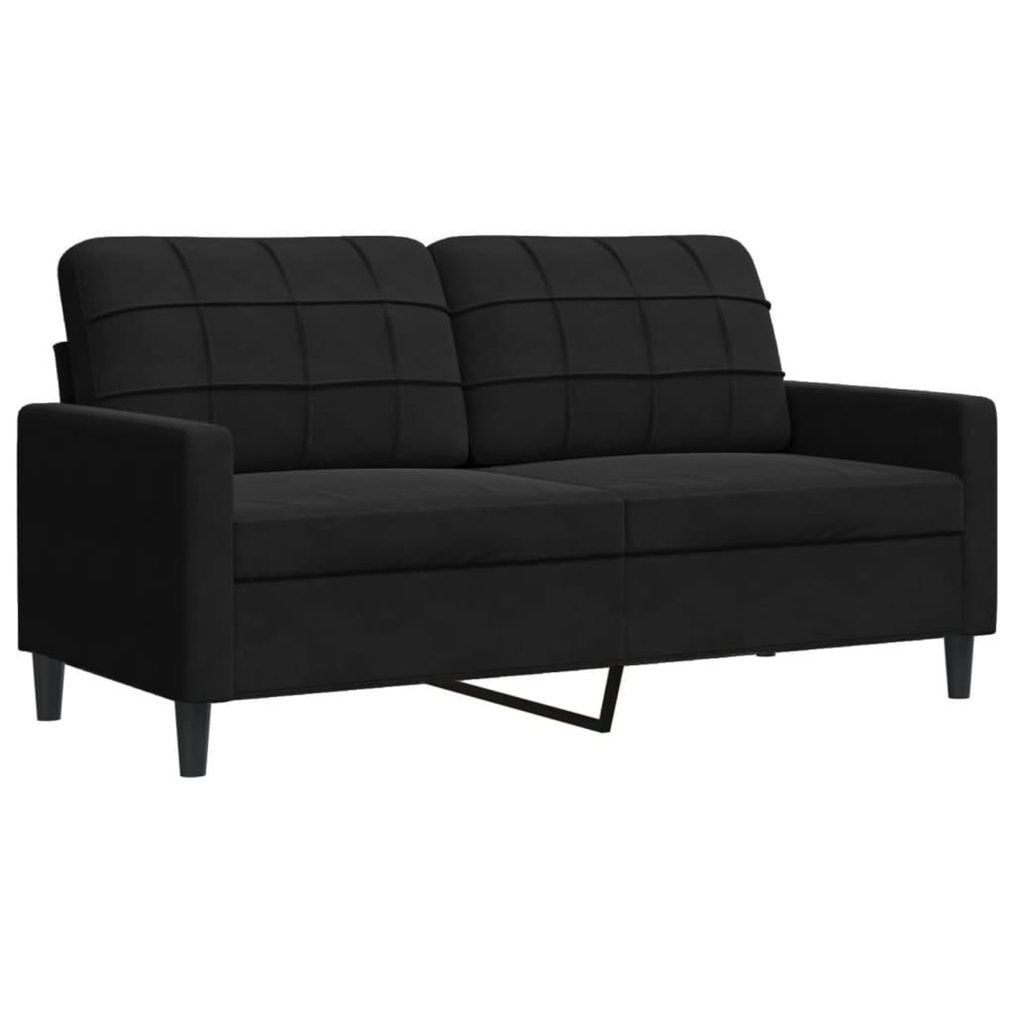 Voir la diapositive 4 : VIDAXL Ensemble de canapes 2 pcs avec coussins Noir Velours