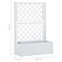 Voir la diapositive 6 : VIDAXL Lit sureleve de jardin et treillis et systeme d'arrosage Blanc