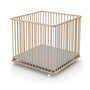 Voir la diapositive 1 : WEBABY Parc bébé pliant en bois 100 x 100 cm