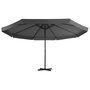 Voir la diapositive 2 : VIDAXL Parasol d'exterieur avec mat en aluminium 500 cm anthracite