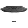 Voir la diapositive 2 : VIDAXL Parasol d'exterieur avec mat en aluminium 500 cm anthracite