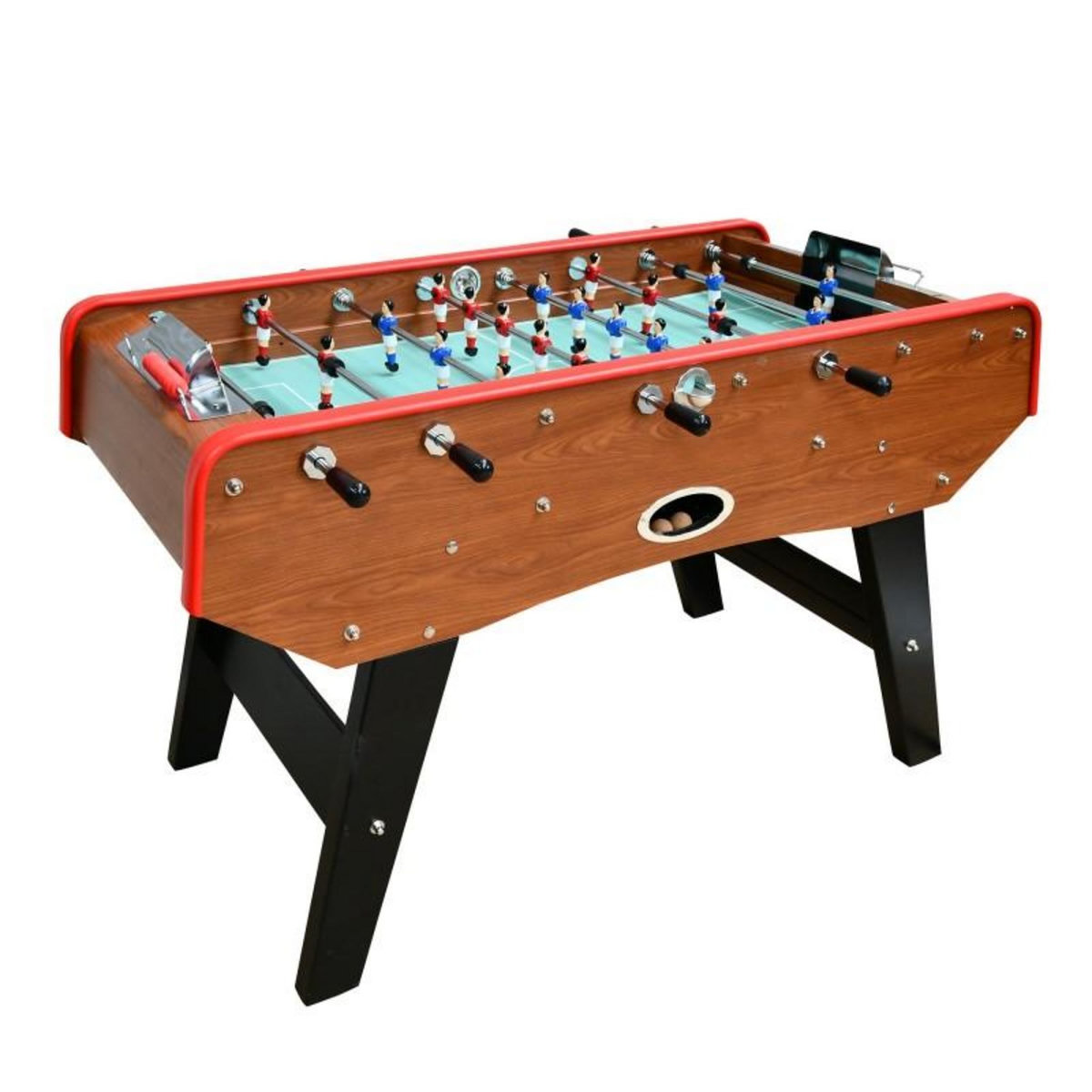 PLAY4FUN Baby-foot DELUXE type Bistrot - 151 x 77 x 91 cm - Table de Baby-foot avec barres téléscopiques et Balles Lièges Inclus