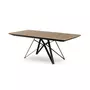 LISA DESIGN Belize - table à manger extensible - bois et métal - 200 à 292 cm -