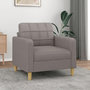 Voir la diapositive 1 : VIDAXL Fauteuil Taupe 60 cm Tissu