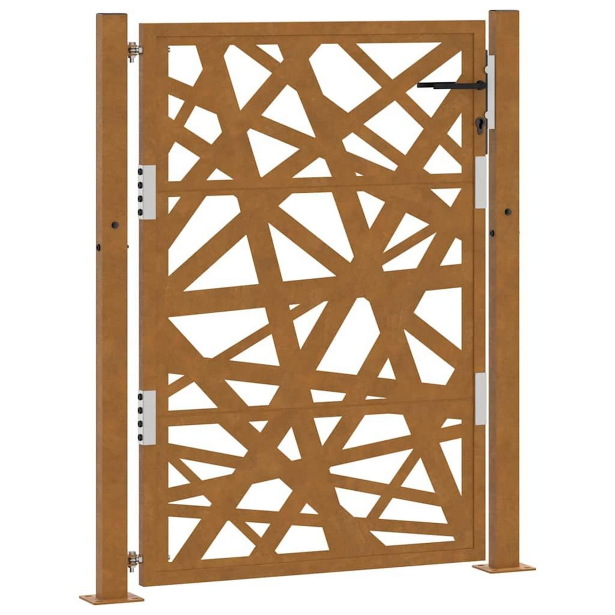 VIDAXL Porte de jardin acier resistant aux intemperies design lumiere