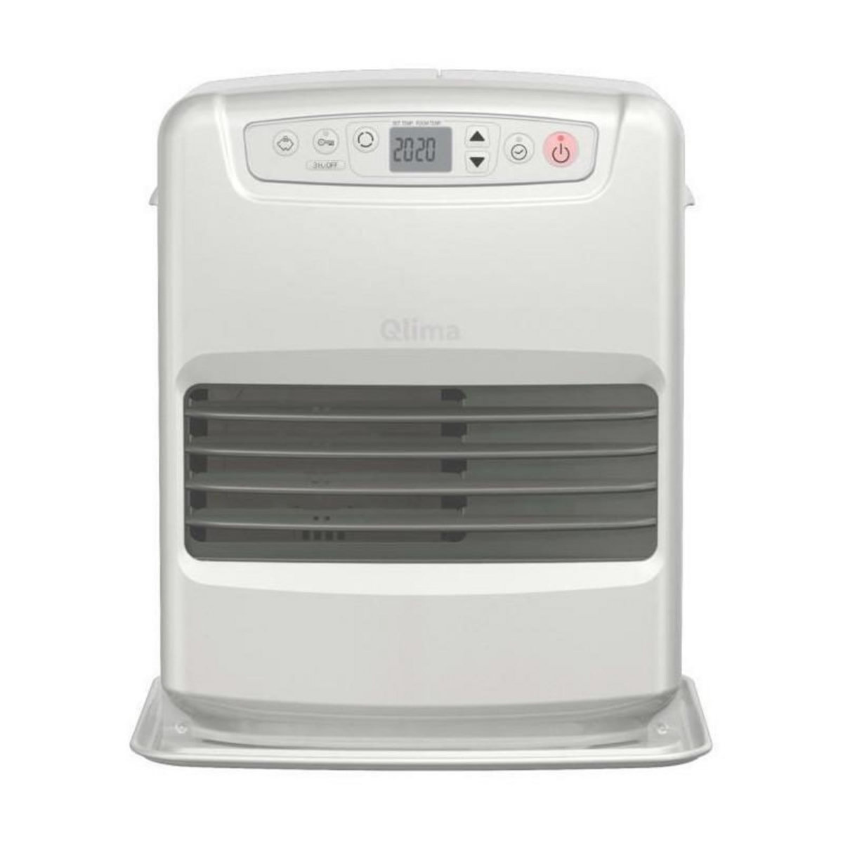 QLIMA Poele a petrole electronique Qlima SRE 3231C2 3,1 KW pour volume 120m3/48m2, systeme anti odeur, regulation temperature, gris ar