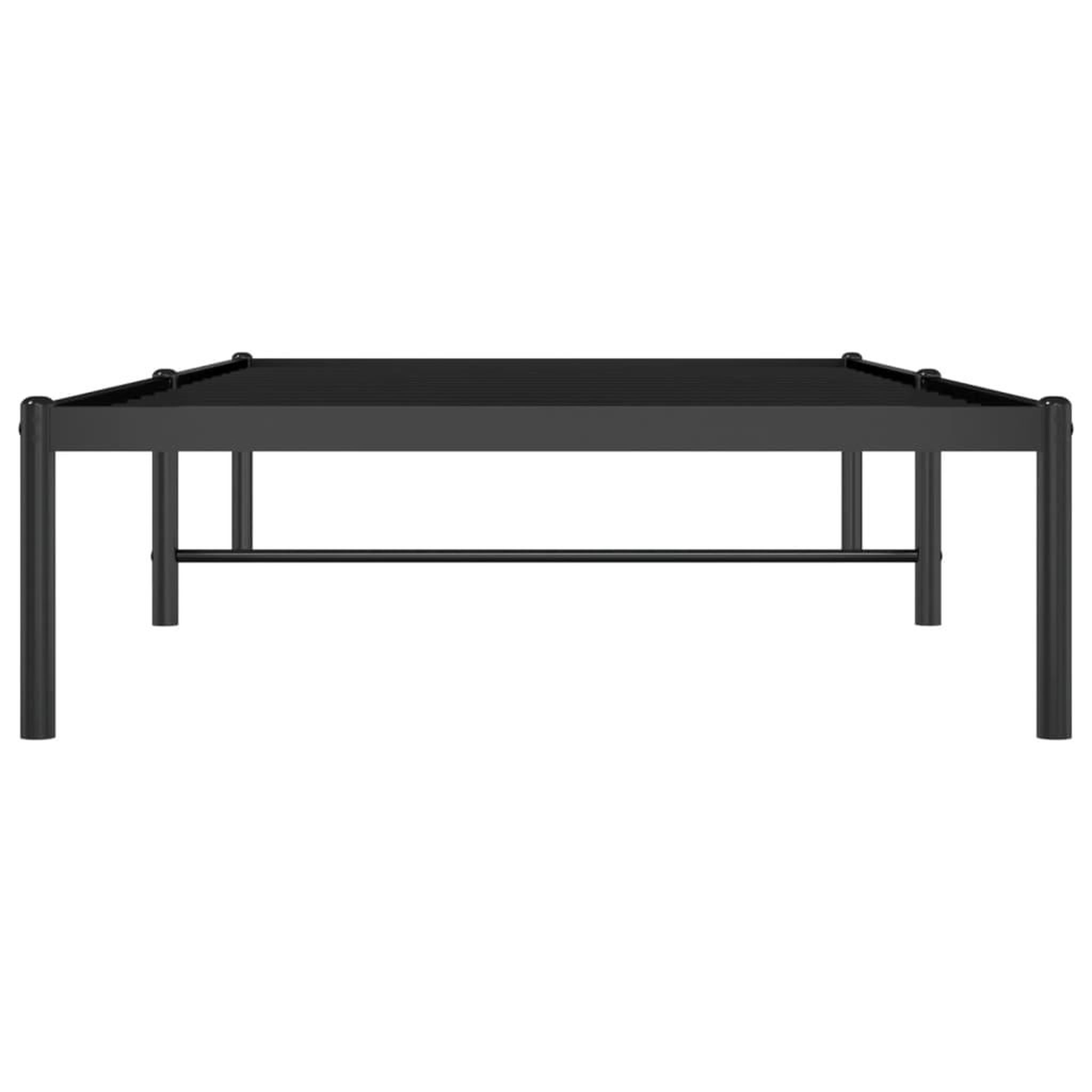 Voir la diapositive 5 : VIDAXL Cadre de lit metal sans matelas noir 90x190 cm