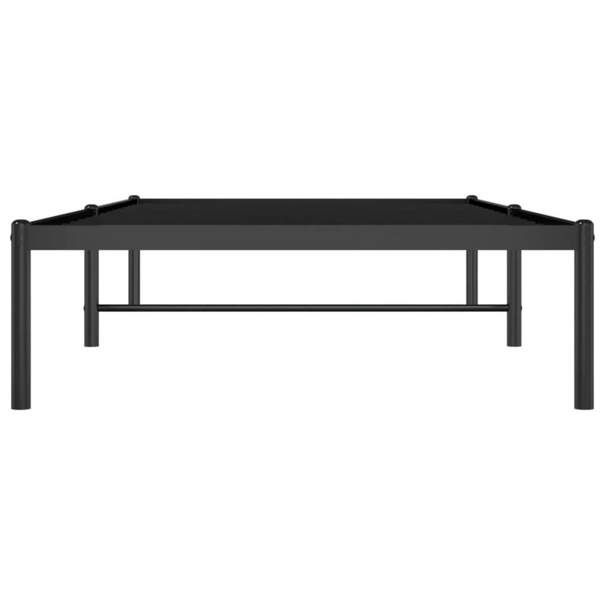 VIDAXL Cadre de lit metal sans matelas noir 90x190 cm