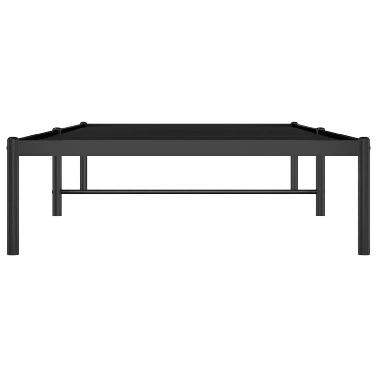 VIDAXL Cadre de lit metal sans matelas noir 90x190 cm
