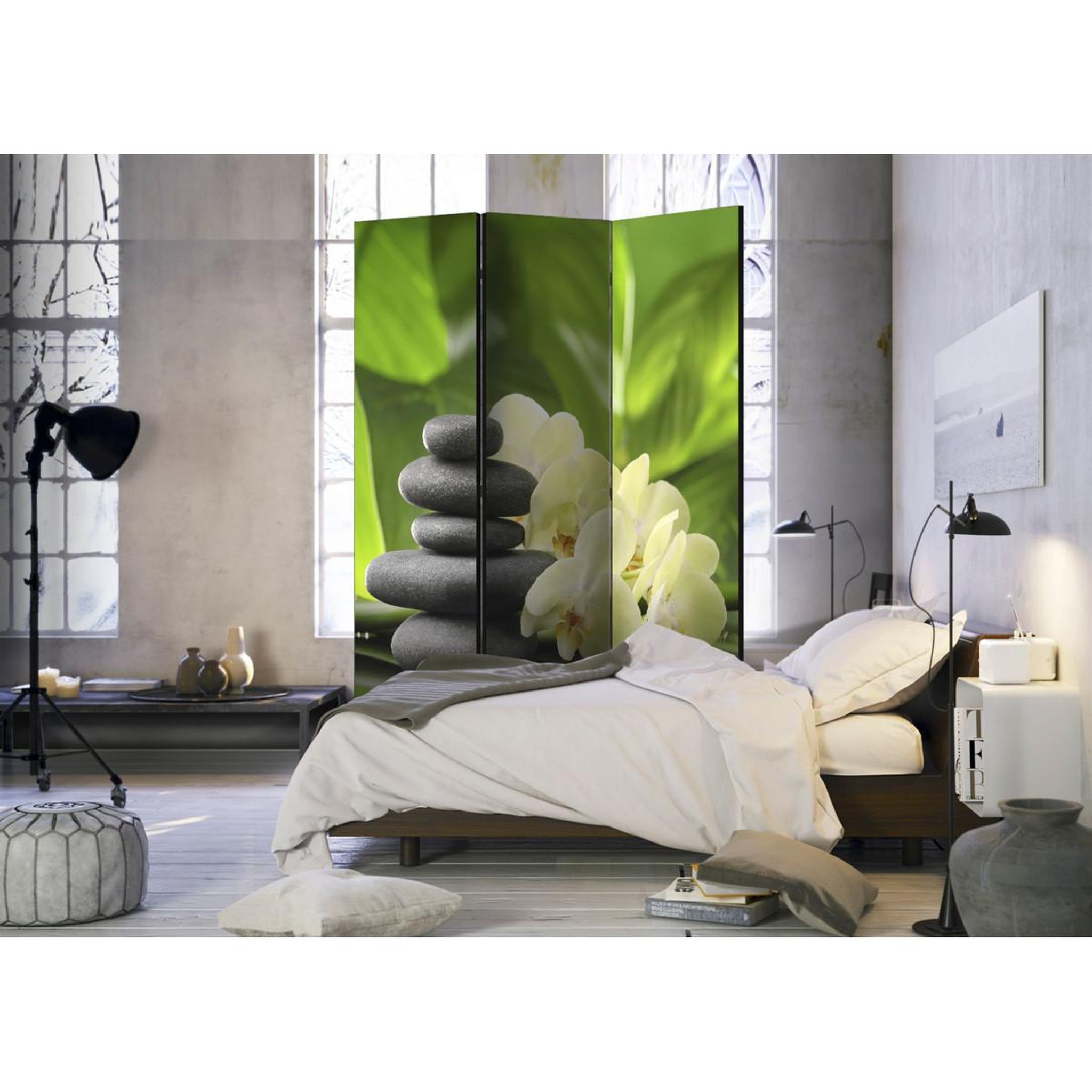 Voir la diapositive 2 : Paris Prix Paravent 3 volets  spa garden  135x172cm