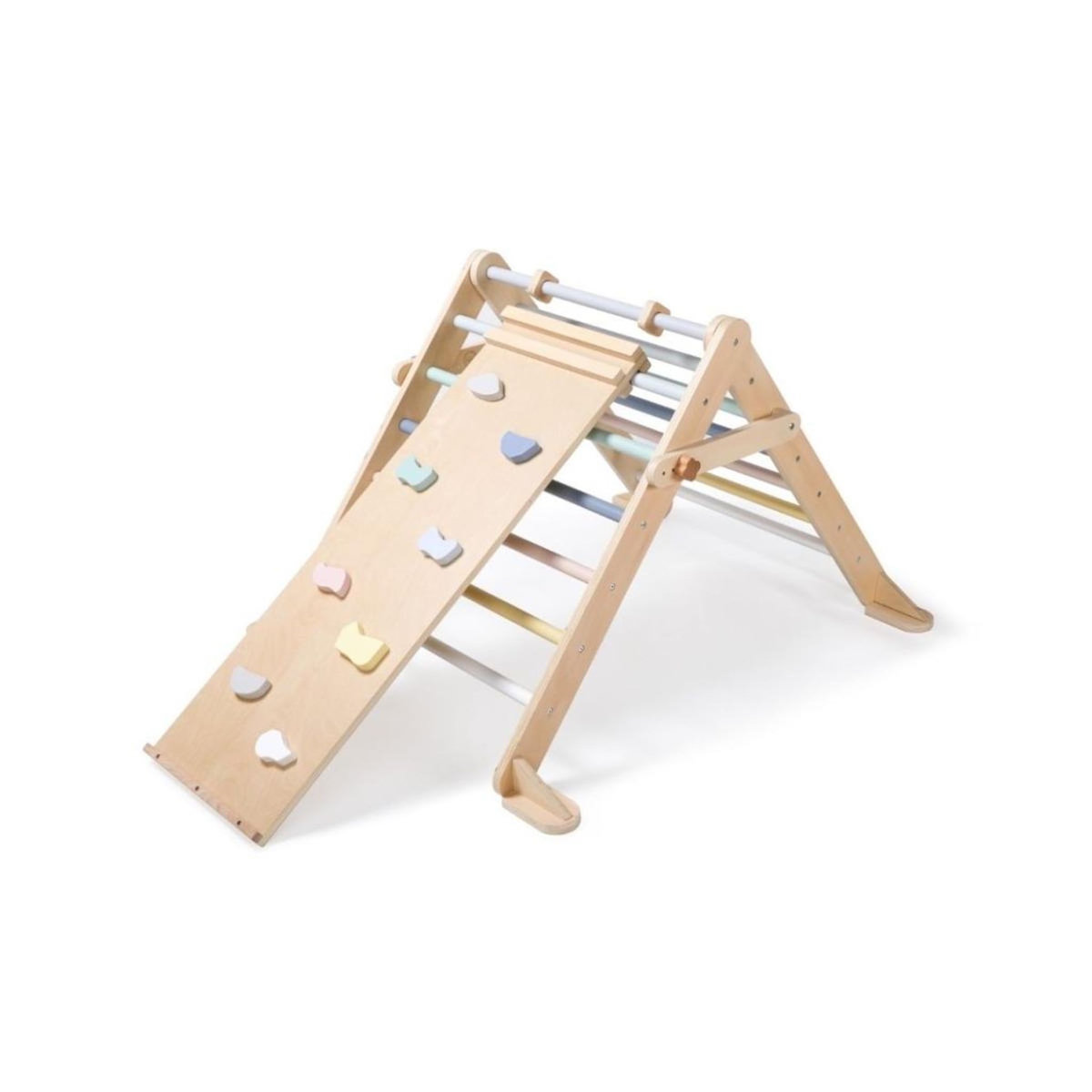 ELINELI Triangle Pikler évolutif + planche 2en1 pastel