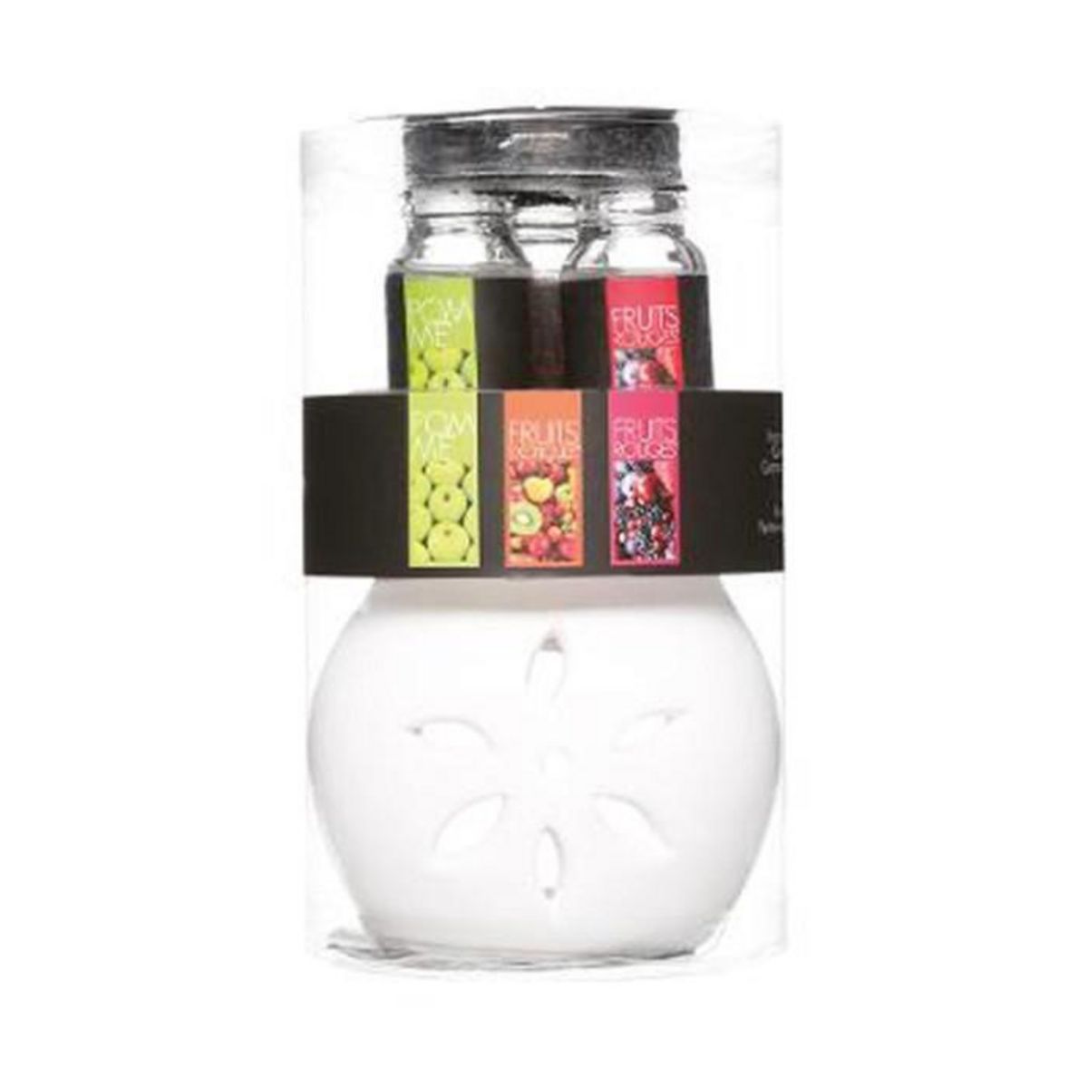 ATMOSPHERA Brûle-Parfum & 3 Flacons d'Huiles  Pura  10ml Fruits