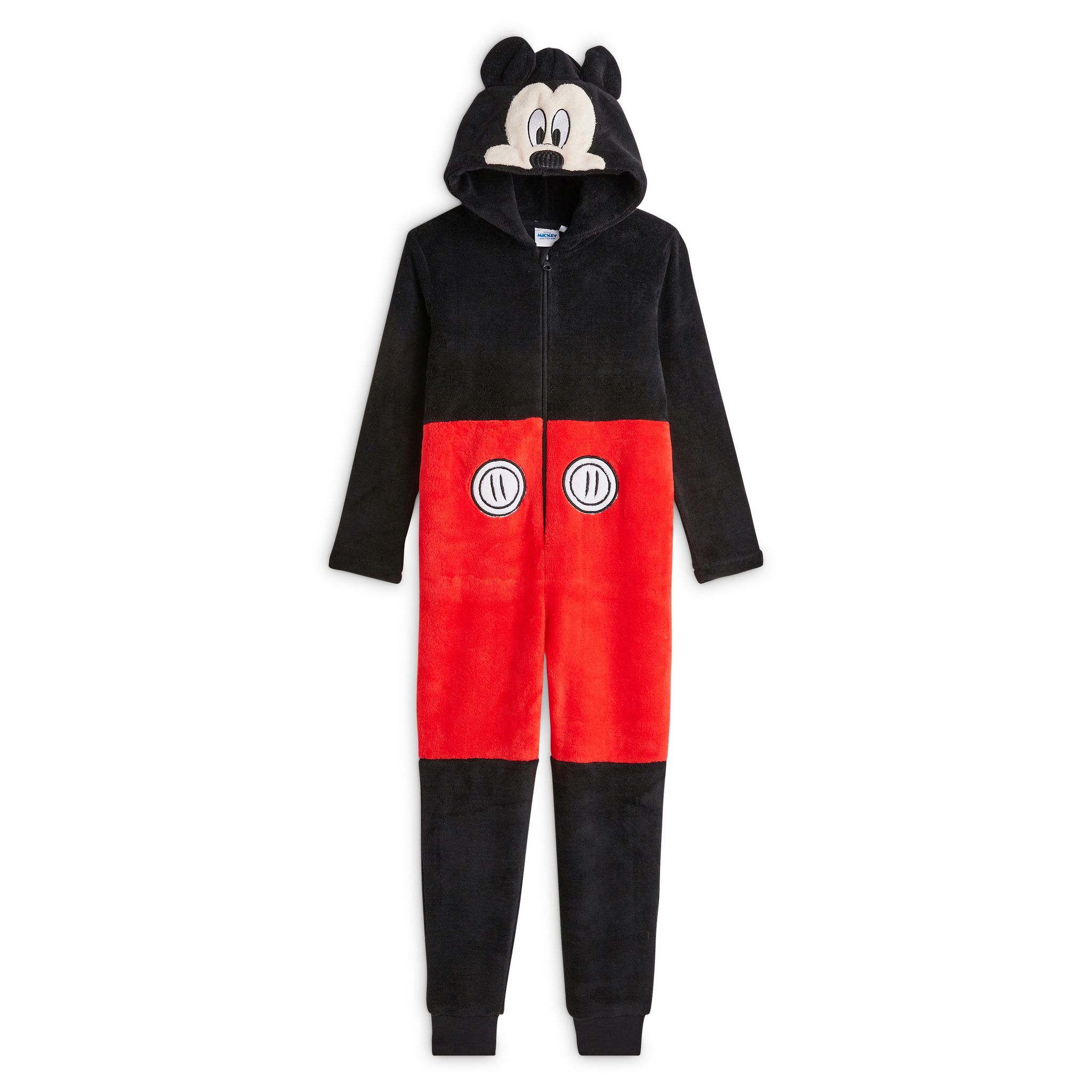 Combinaison Peluche Noire Et Rouge Full Volume - Pyjama Déguisement Chat Femme