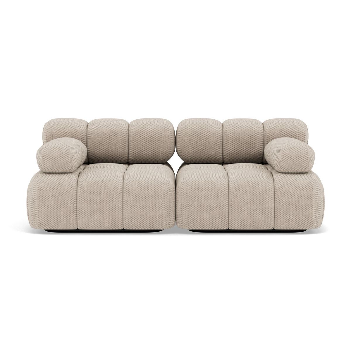 LISA DESIGN Ruby - canapé droit modulable 2 places en velours texturé