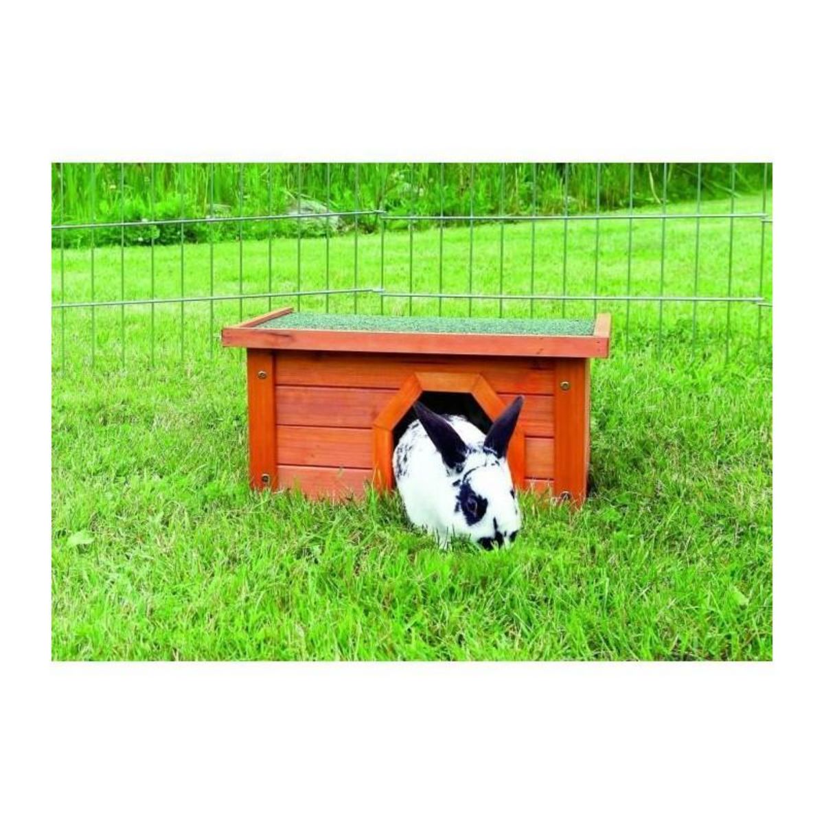 Trixie Habitat pour petits animaux - TRIXIE - Natura - Pin verni - Extérieur - Lapin - Adulte - Rongeur