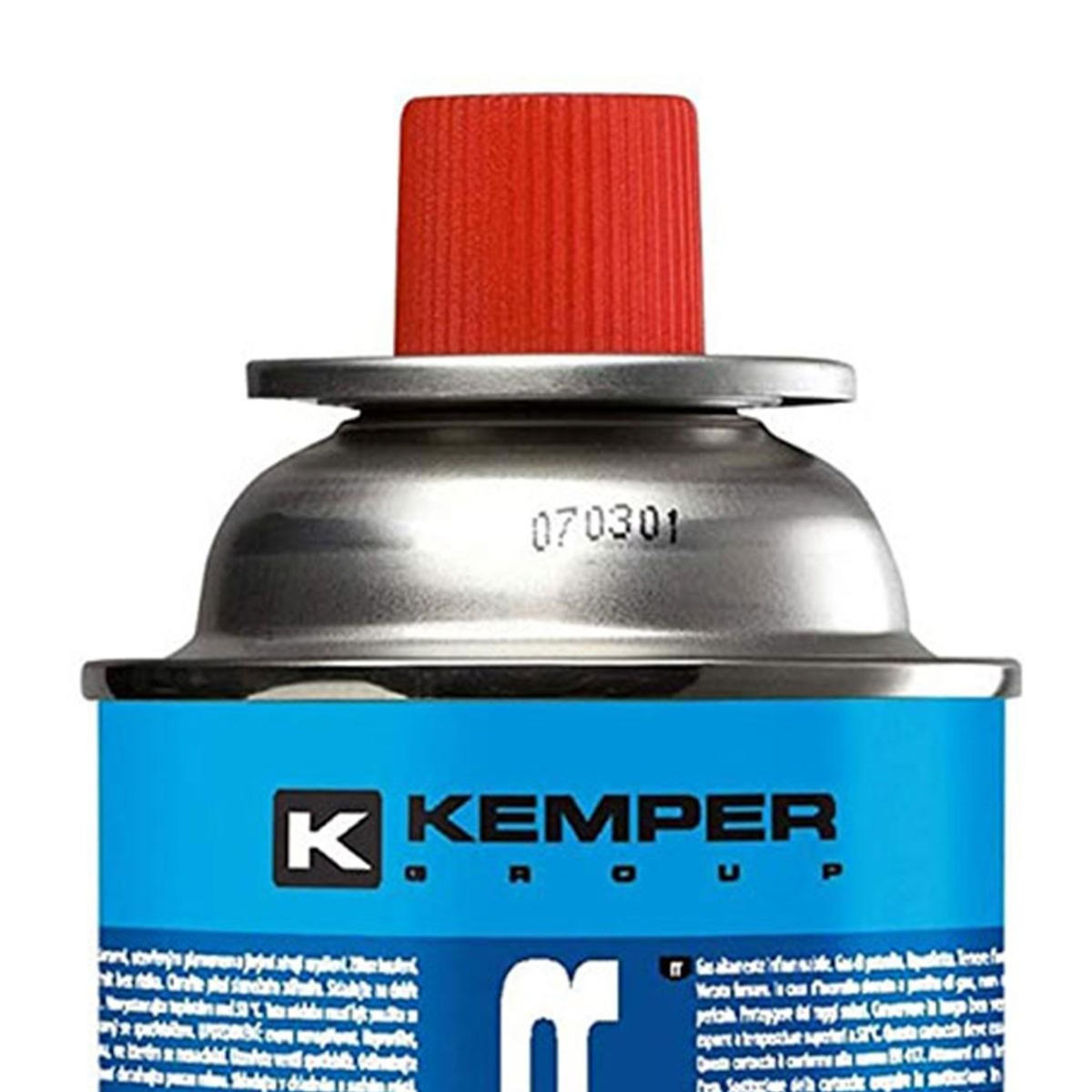 Kemper Lot 12 Cartouches Gaz Butane 390 ml 227 g Recharge Réchaud Portable Chalumeau Valve Sécurité KEMPER