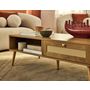 Voir la diapositive 2 : BEST MOBILIER Goto - table basse - effet bois et cannage - 1 tiroir et 1 niche - 110 cm