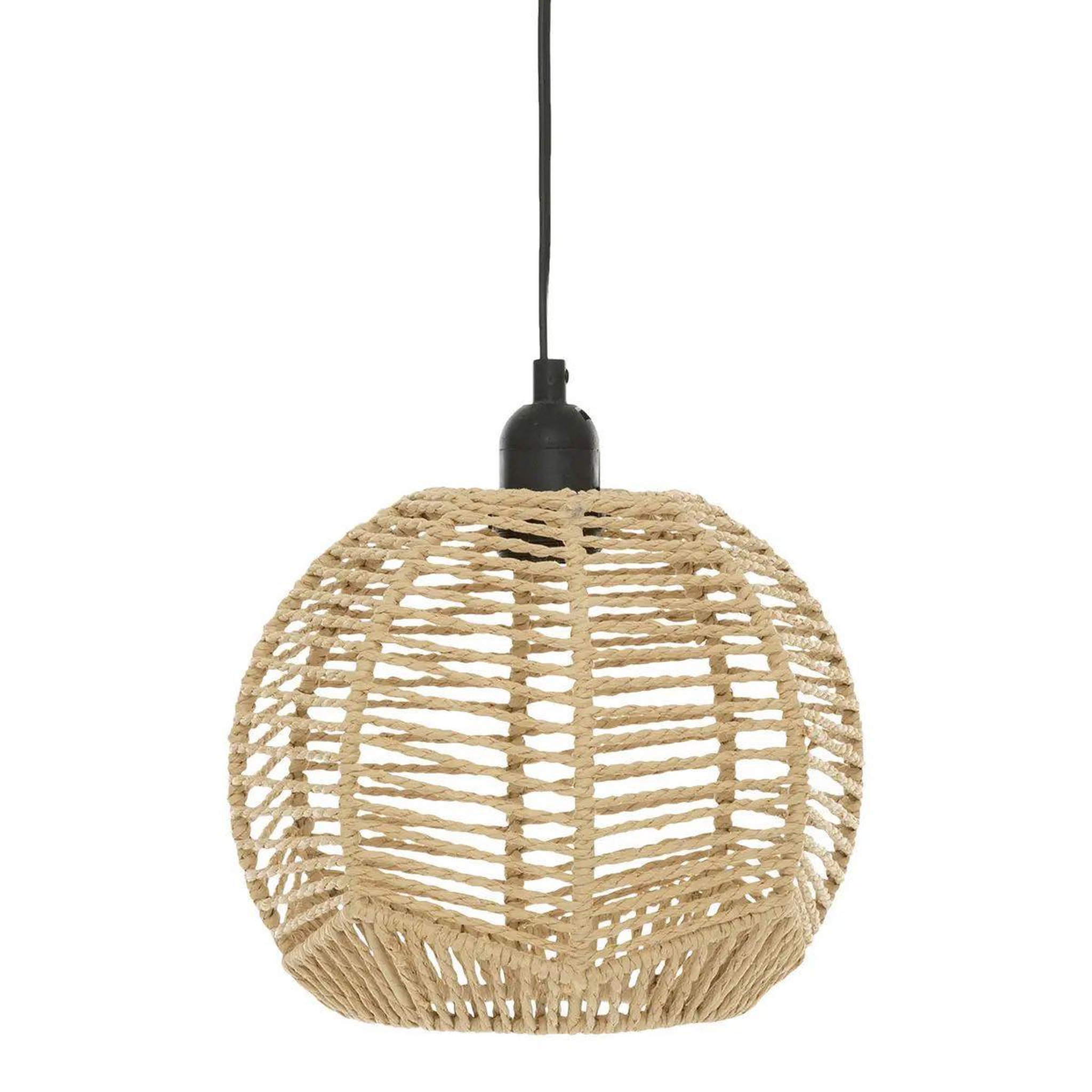 ATMOSPHERA Lampe suspension corde  caren  24cm naturel