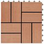 Voir la diapositive 5 : VIDAXL Carreau de terrasse 11 pcs WPC 30 x 30 cm 1 m^2 Couleur Teck