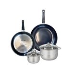 ELO Ensemble de 2 Poêles de cuisson 28 et 32 cm et 2 faitouts 14 et 20 cm Elo Prima Brillant
