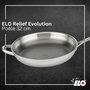 Voir la diapositive 2 : ELO Poêle 32 cm en inox 18/10 Elo Relief Evolution