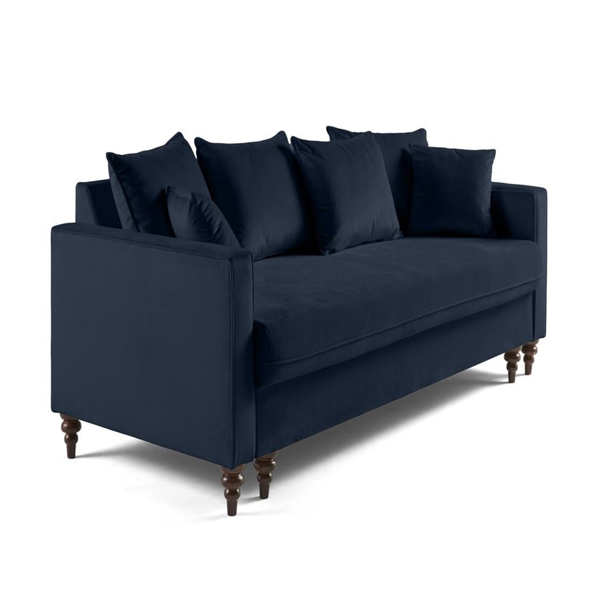 Voir la diapositive 3 : BEST MOBILIER Flamingo - canapé droit 3 places convertible en velours
