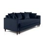 Voir la diapositive 3 : BEST MOBILIER Flamingo - canapé droit 3 places convertible en velours