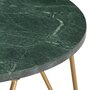 Voir la diapositive 3 : VIDAXL Table basse Vert 65x65x42 cm Pierre veritable et texture marbre