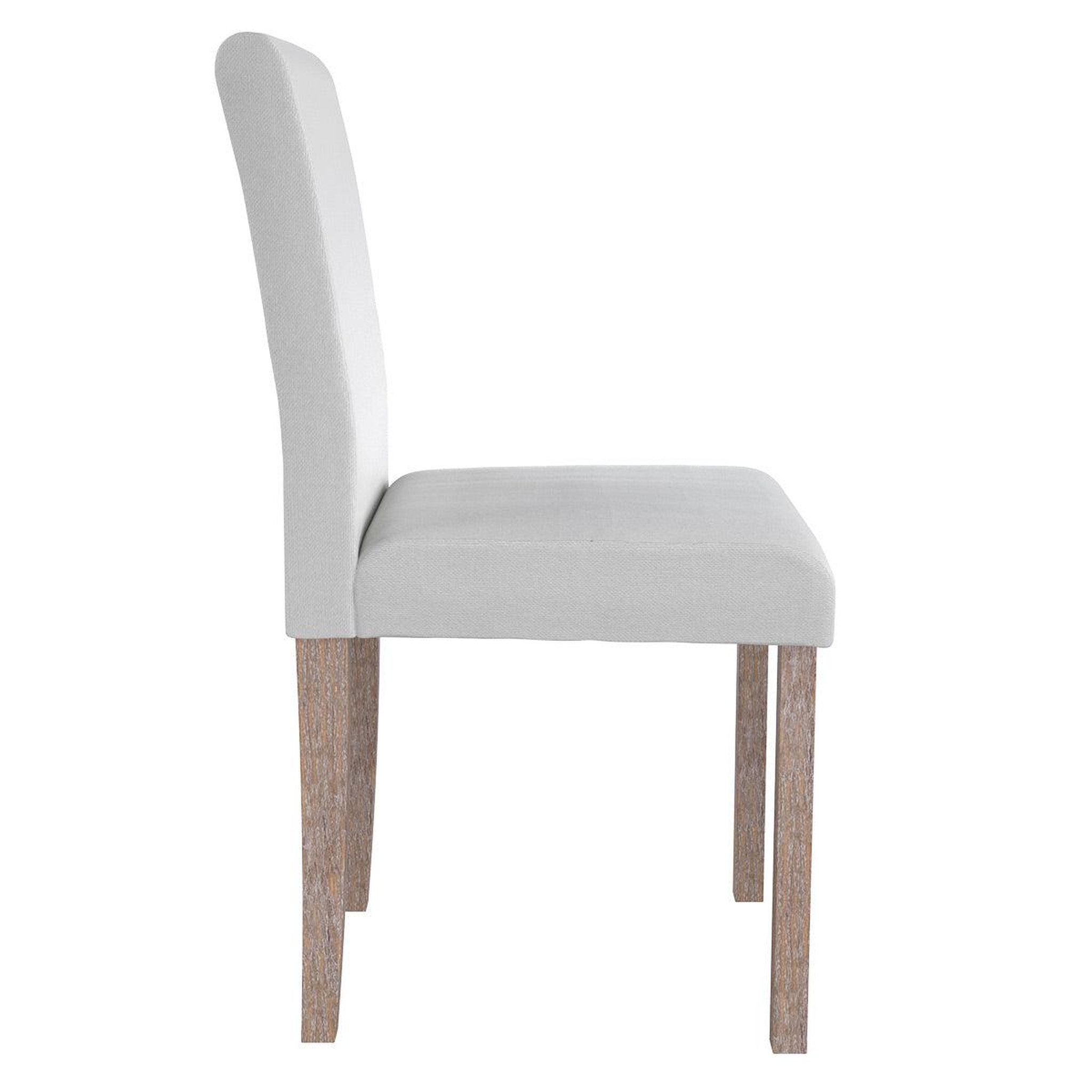 Voir la diapositive 3 : Rendez vous déco Lot de 2 chaises en tissu gris foncé et pieds en bois d'hévéa - Havane