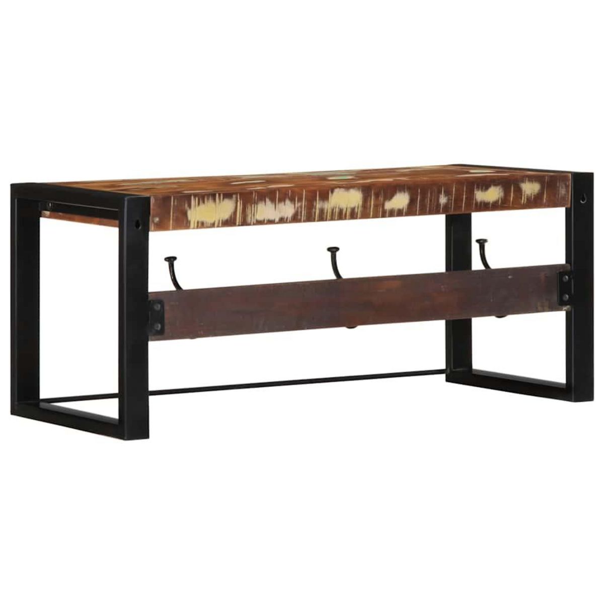 VIDAXL Porte-manteau multicolore 80x35x35 cm bois massif recuperation