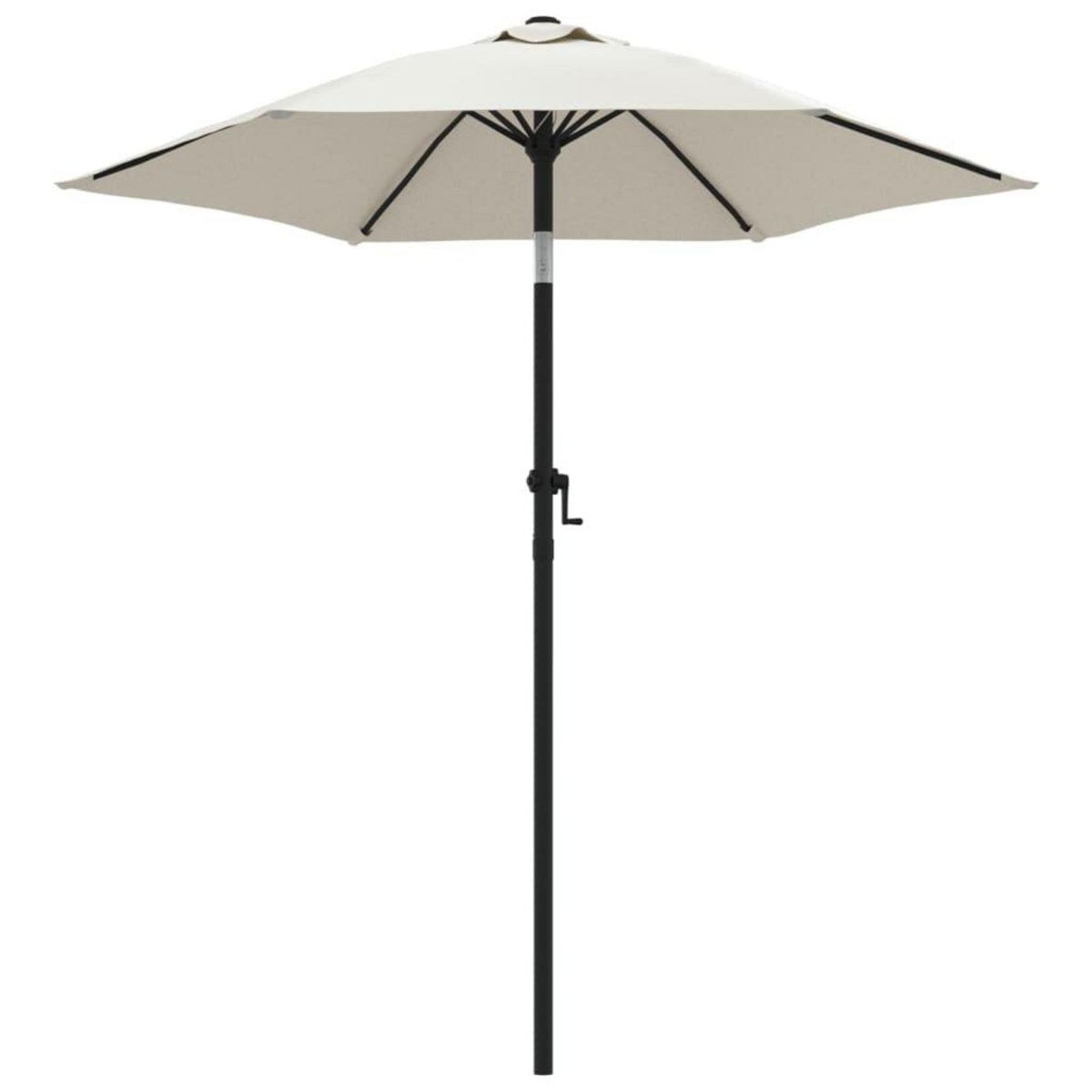 VIDAXL Parasol Blanc sable 200x224 cm Aluminium