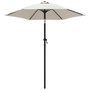 Voir la diapositive 2 : VIDAXL Parasol Blanc sable 200x224 cm Aluminium
