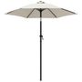 Voir la diapositive 2 : VIDAXL Parasol Blanc sable 200x224 cm Aluminium