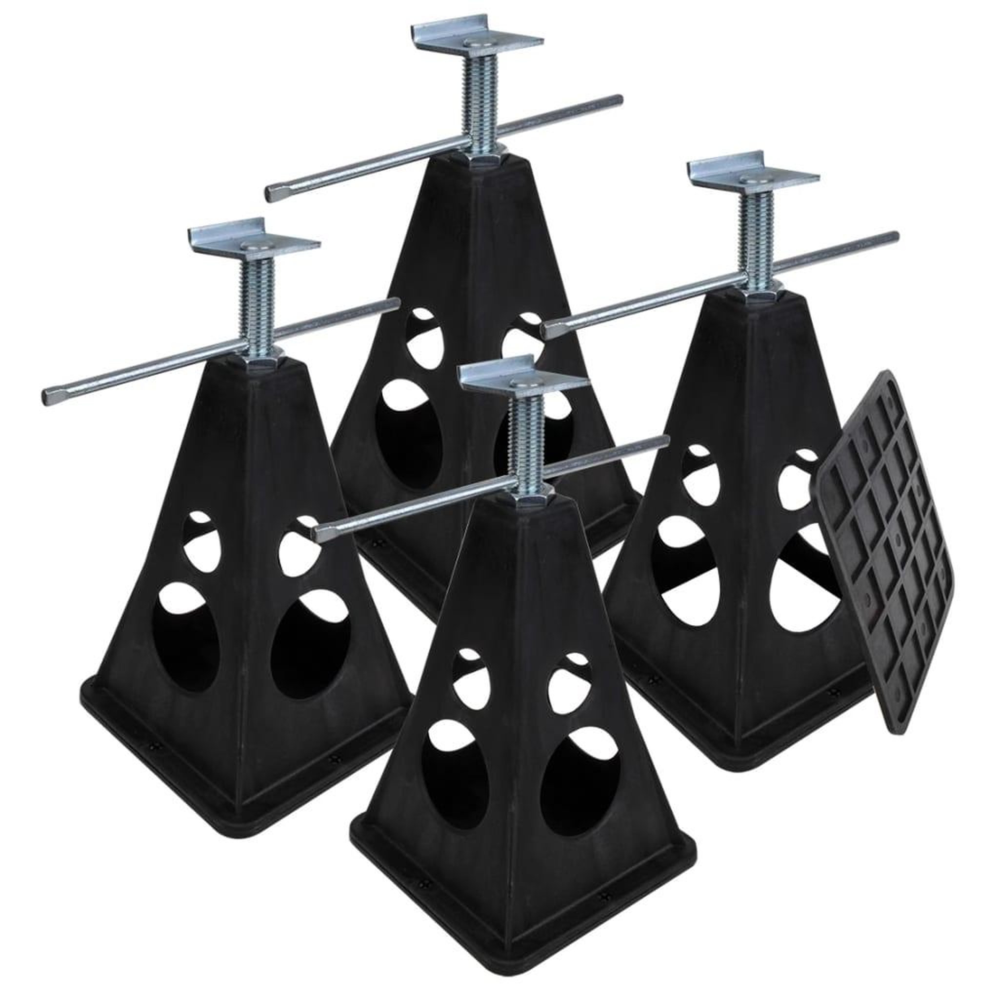 Voir la diapositive 2 : PROPLUS ProPlus 4 pcs Supports stabilisateurs 750 kg
