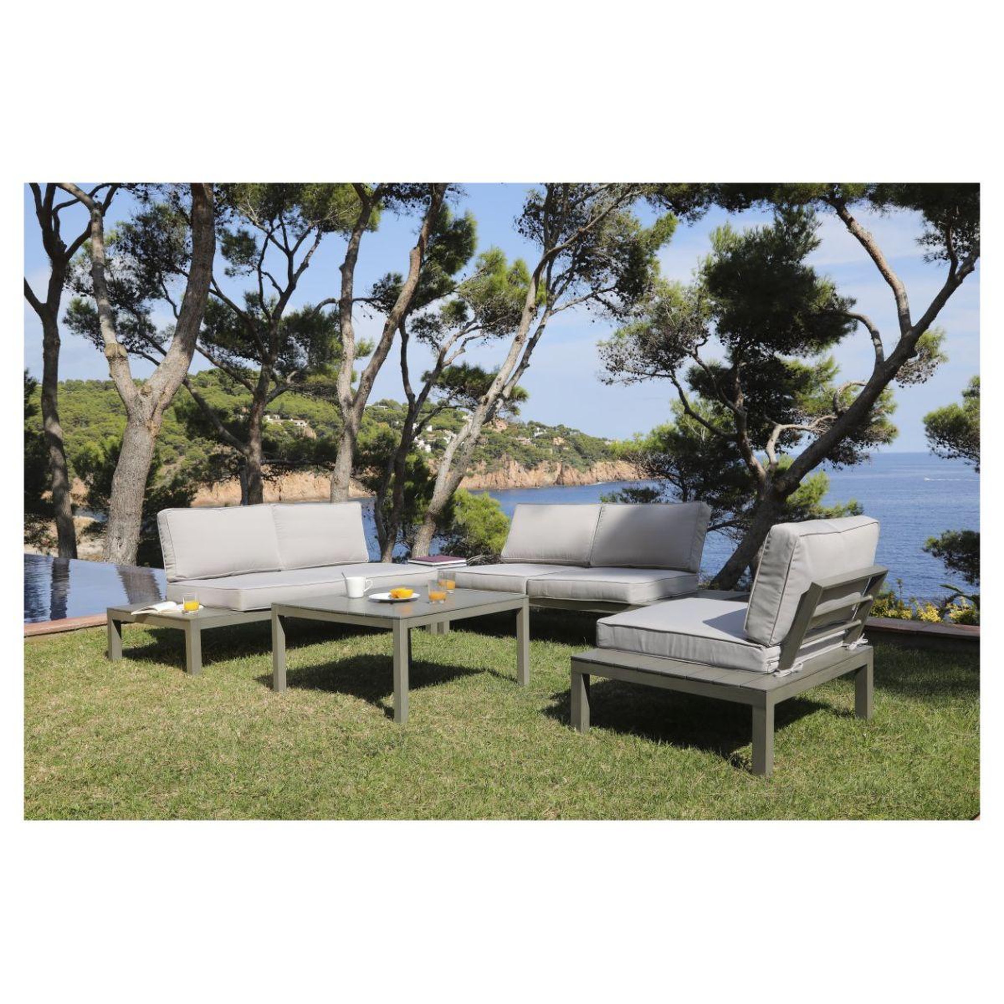 Voir la diapositive 1 : Salon bas de jardn 5 personnes MAGNOLIA