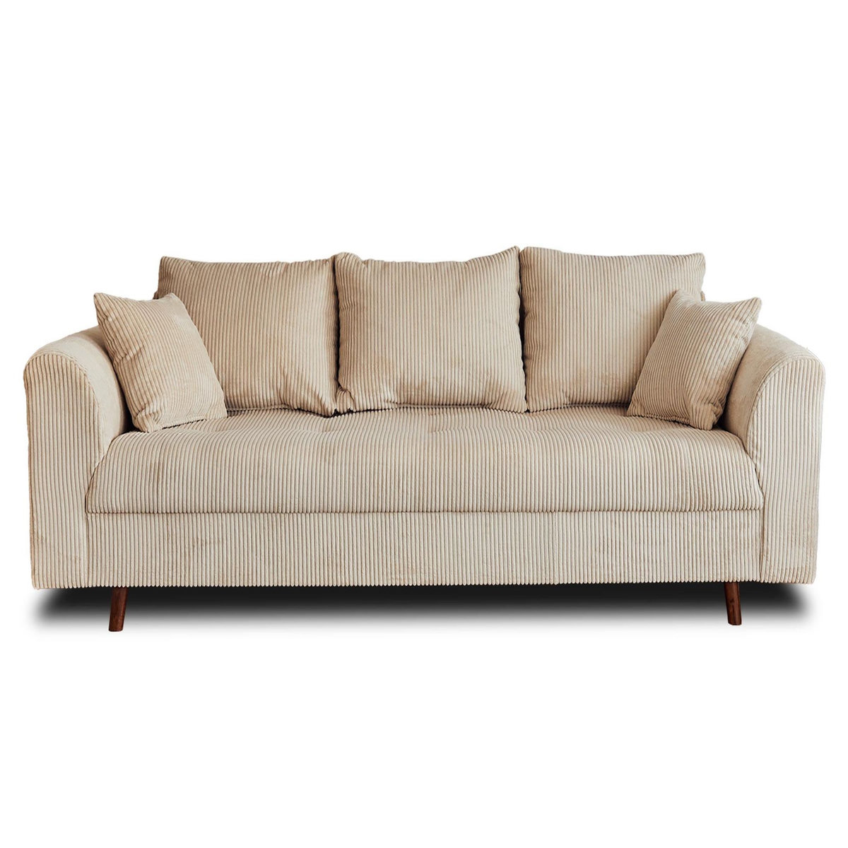 LISA DESIGN Rune - canapé 3 places - en velours côtelé