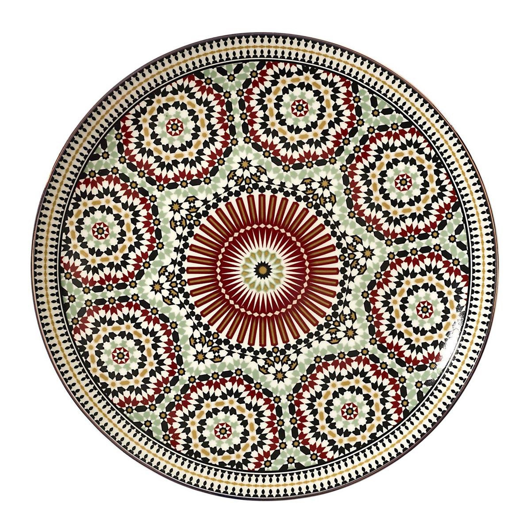 The Home Deco Factory Lot de 6 assiettes plates  zahra  26cm multicolore