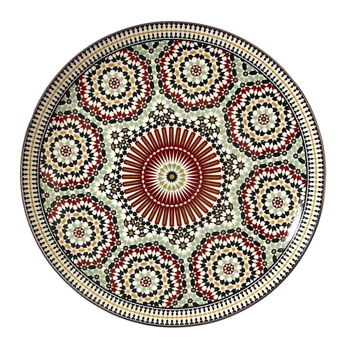 Paris Prix Lot de 6 Assiettes Plates  Zahra  26cm Multicolore