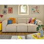 Voir la diapositive 1 : LISA DESIGN Suaro - canapé modulable 3 places en tissu texturé
