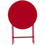 Voir la diapositive 5 : OUTSUNNY Salon de jardin bistro pliable - table ronde Ø 60 cm avec 2 chaises pliantes - métal thermolaqué rouge
