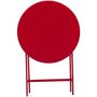 Voir la diapositive 5 : OUTSUNNY Salon de jardin bistro pliable - table ronde Ø 60 cm avec 2 chaises pliantes - métal thermolaqué rouge