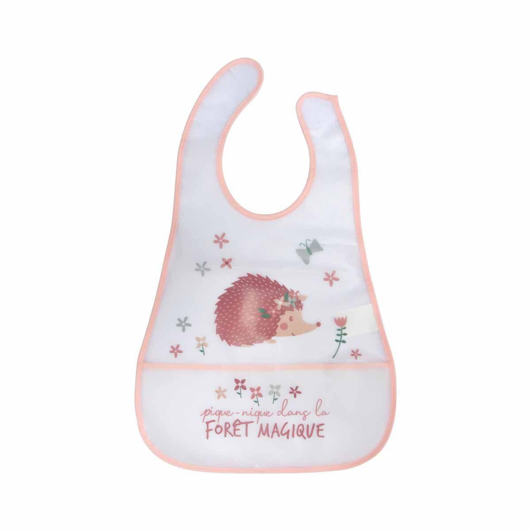 BEBE DOUCEUR Bavoir scratch bébé  forêt magique  45cm blanc